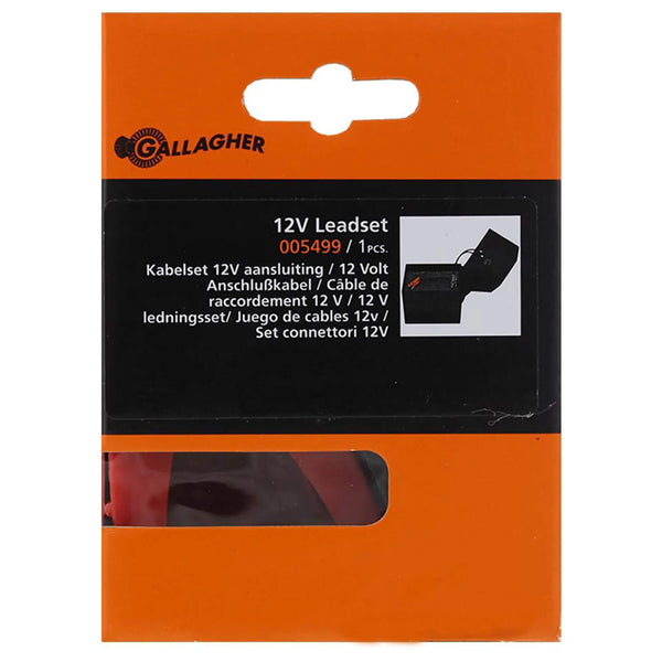 Gallagher 12V Cable Set for 9V Fence Energisers