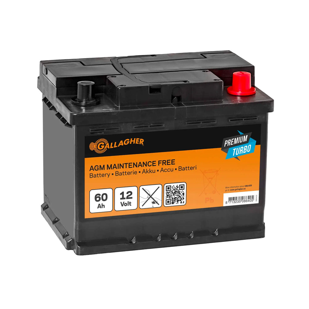 Gallagher Premium Turbo AGM Battery 12V / 60Ah