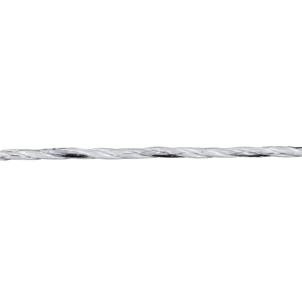 Gallagher EconomyLine Rope - Stainless Steel Wires - 5mm x 100m / 200m / 500m - White/Black