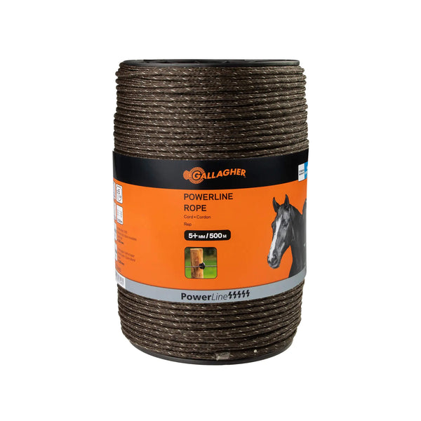 Gallagher PowerLine Braided Rope 5mm x 500 m - White or Terra