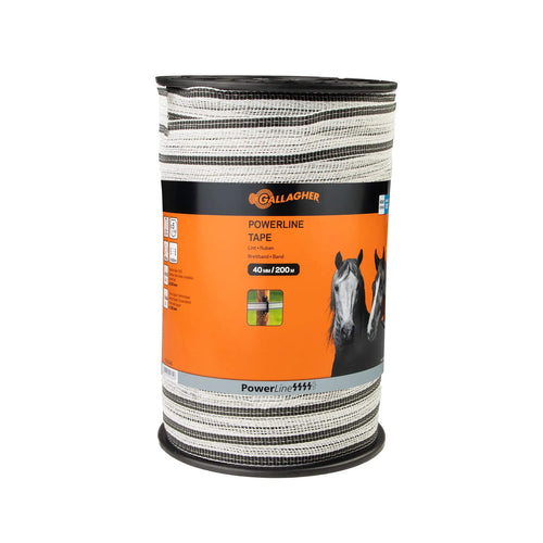 Gallagher PowerLine Tape 40mm x 200m - White or Terra