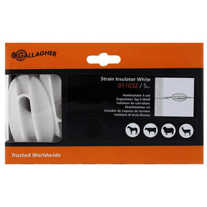 Gallagher Corner Insulator S - Reinforced - White (Pack of 5 or 100)