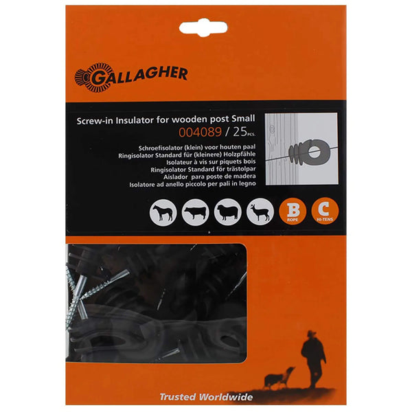 Gallagher Screw-in Insulator (Pack of 25, 125 or 250)