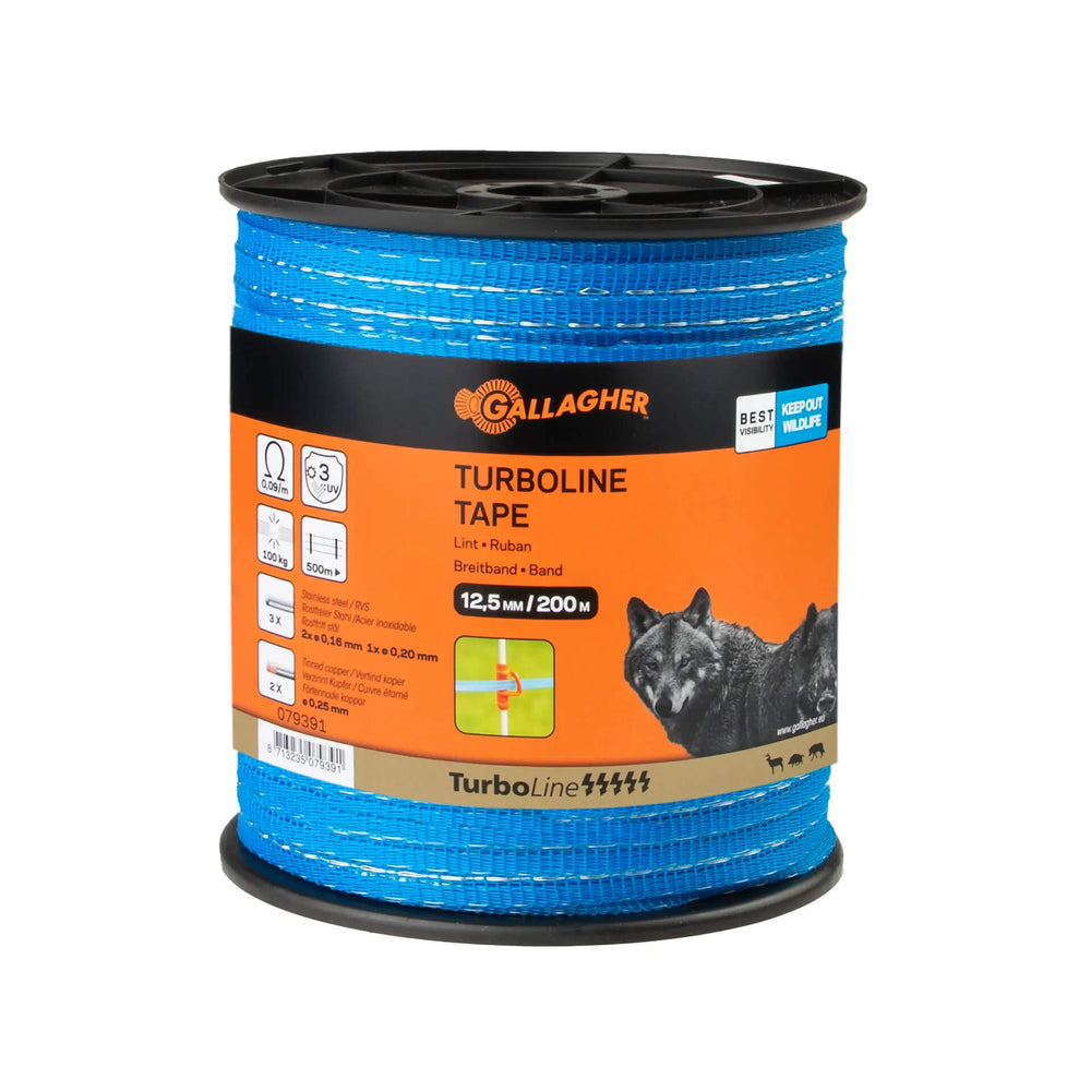 Gallagher TurboLine Tape - 12.5mm x 200m / 400m - White or Blue