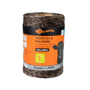 Gallagher Vidoflex 6 PowerLine - 2.5mm x 200m / 400m / 1000m - White or Terra