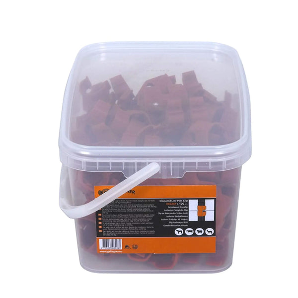 Gallagher Wire Clip - Line Post Accessory for 8mm Wire & Cord (Pack of 20 or 100)