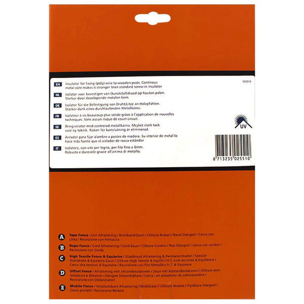 Gallagher Screw-In XDI Ring Insulator (Pack of 25, 75, 125 or 250)