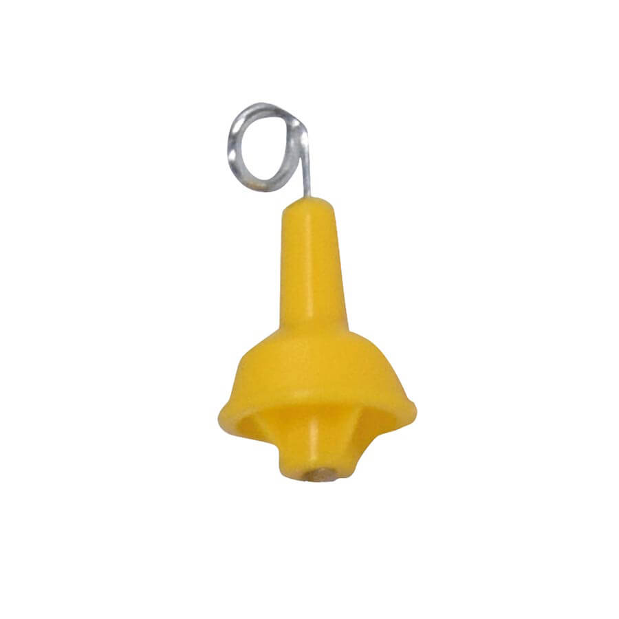 Pulsara Top Insulator - Yellow with Piggy Back - For Spring Steel Posts (Pack of 50)