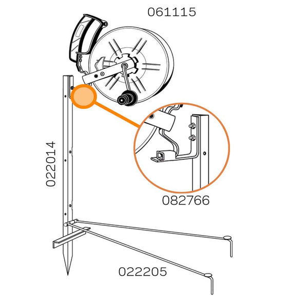 Gallagher Reel Corner Post - 1.25m for 3 Reels / 3 Insulators